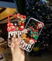 手作り☆クリスマス iPhone12/11/XS/8＆GalaxyS20/S10/S9+ケース