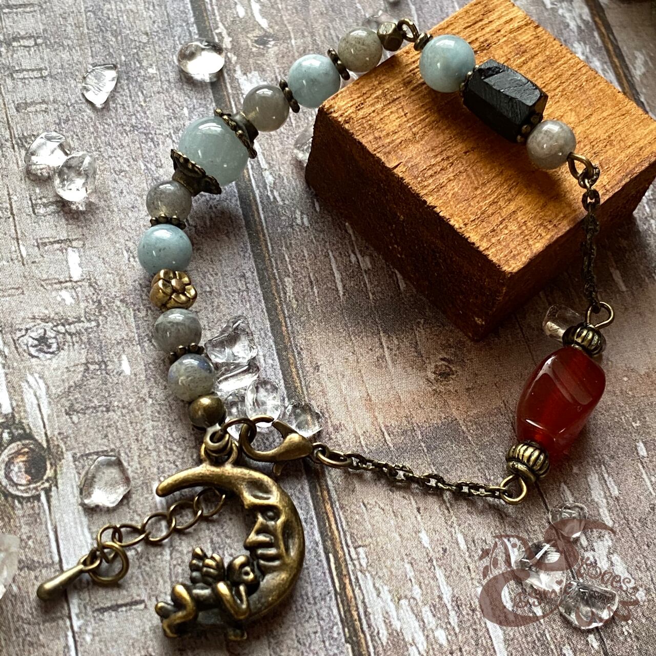 金運爆上げ 五芒星クリソプレーズグリーンタイガーアイ パワー