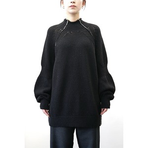 [Nomàt] (ノマット) 2022AW N-K-02 High-necked sweater (Black)