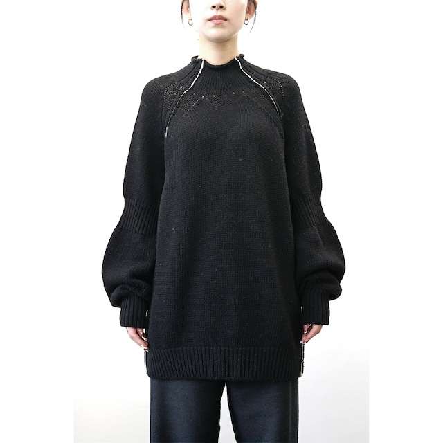 [Nomàt] (ノマット) 2022AW N-K-02 High-necked sweater (Black)