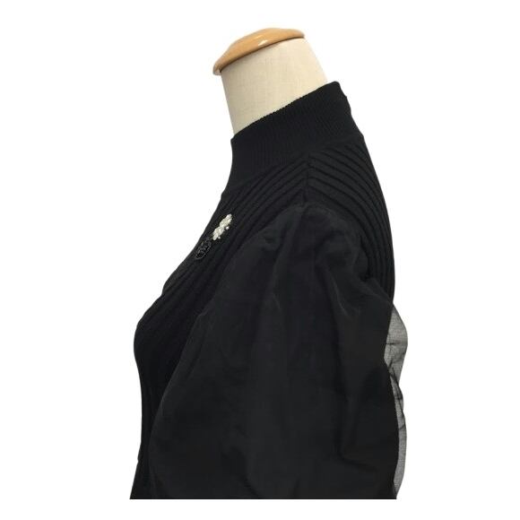 スーパービューティー ワンピース レイヤード風 タフタ ニッ トワンピ