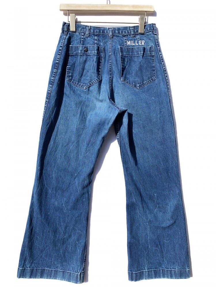 US NAVY] Denim Sailor Pants [GIBRALTAR PR INC] [1990s] Vintage