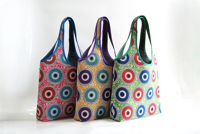 Tote Bag BIG 【African Circle × recycled Felt】