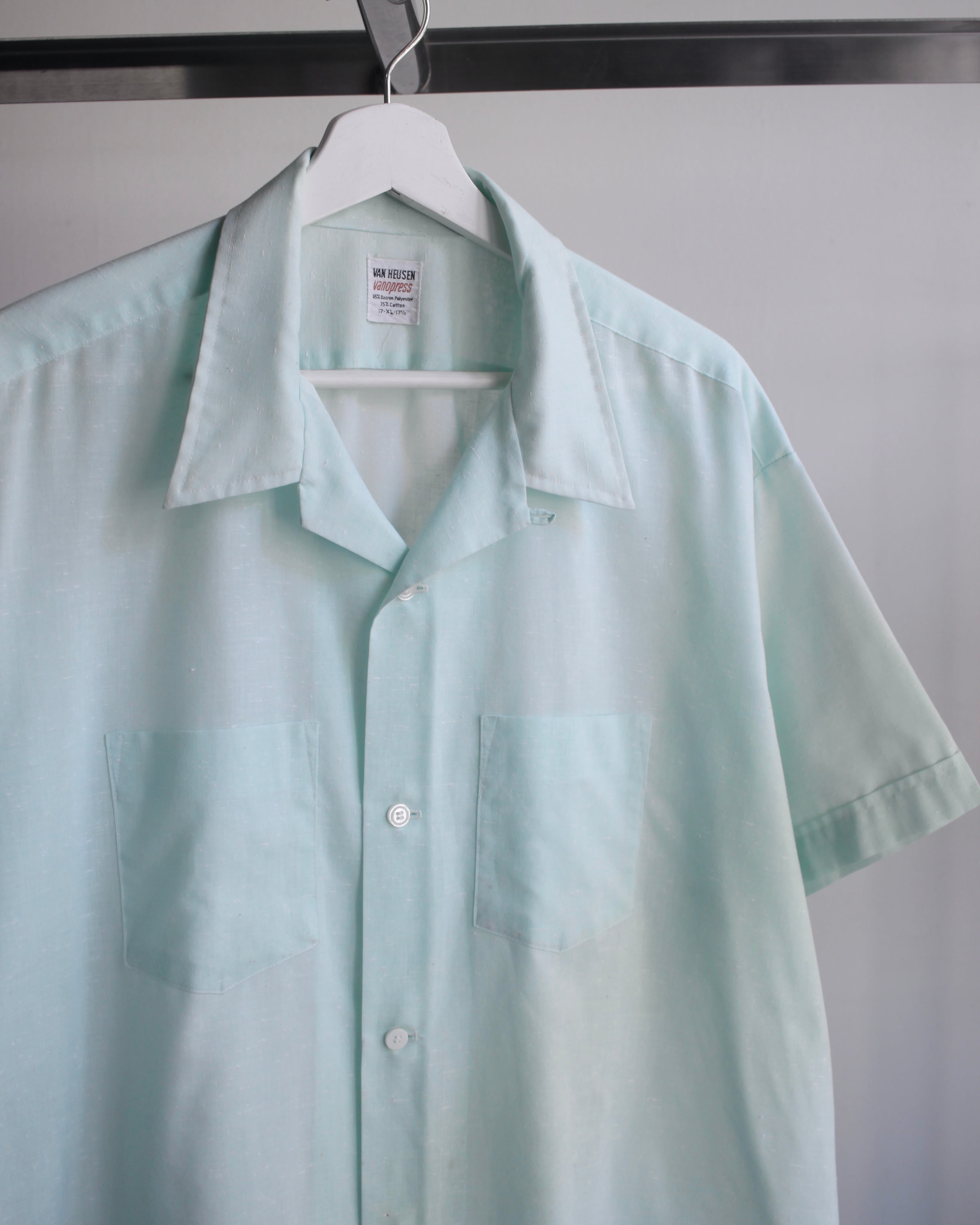 60s ARROW L/S Shadow Check Rayon Shirt / vintage ビンテージ 開襟