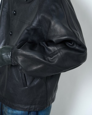 refomed "CCU LEATHER FORMAN JACKET"〔BLACK〕"