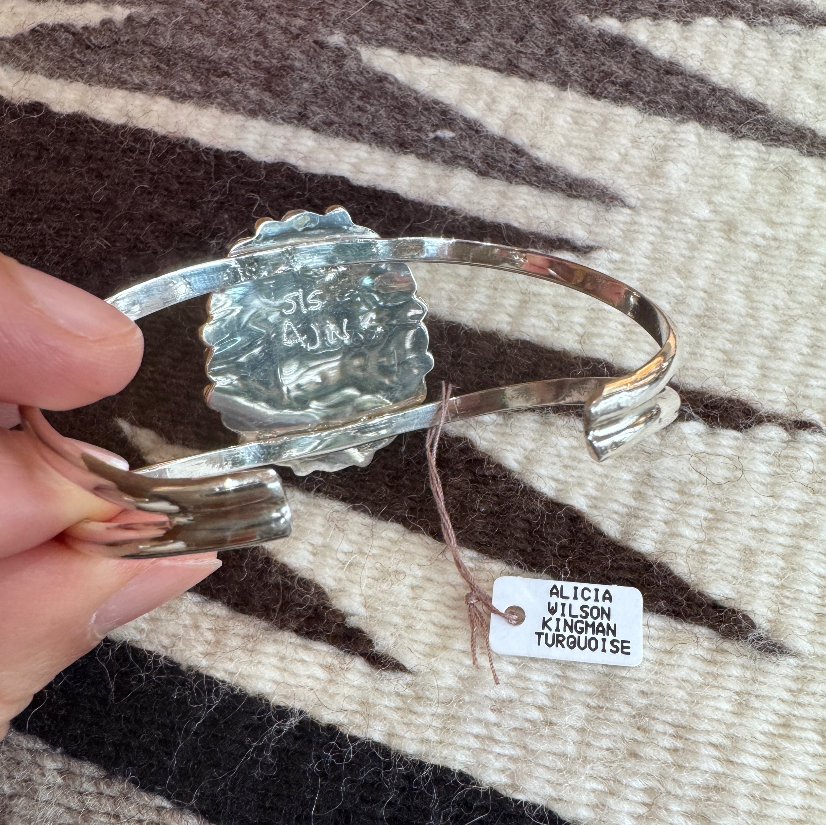Indian Jewelry 》 【一点物再入荷】ターコイズ フラワー バングル