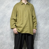 linen pullover shirt khaki
