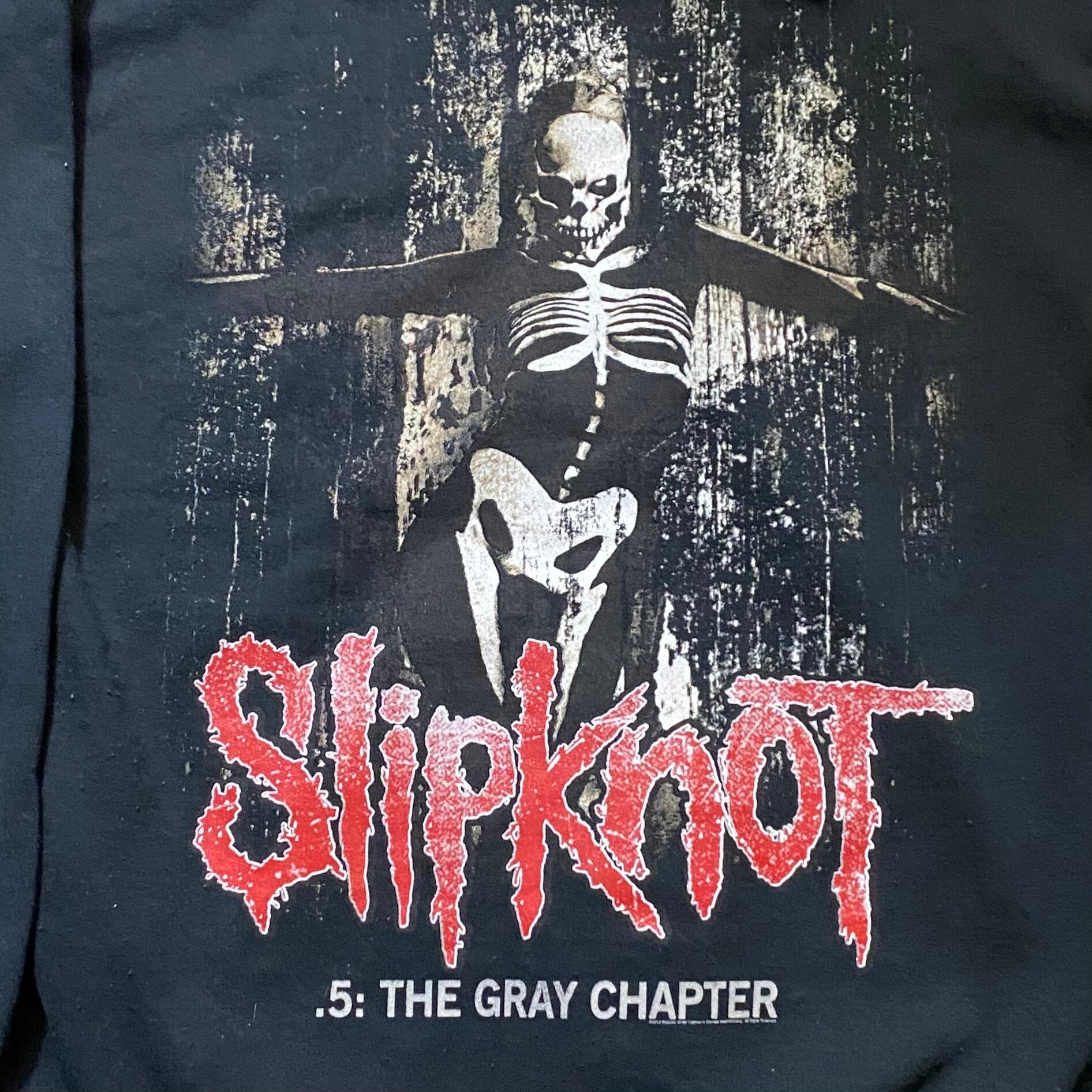 old SLIPKNOT zip-up music sweat parka “.5 the gray chapter” | NOIR
