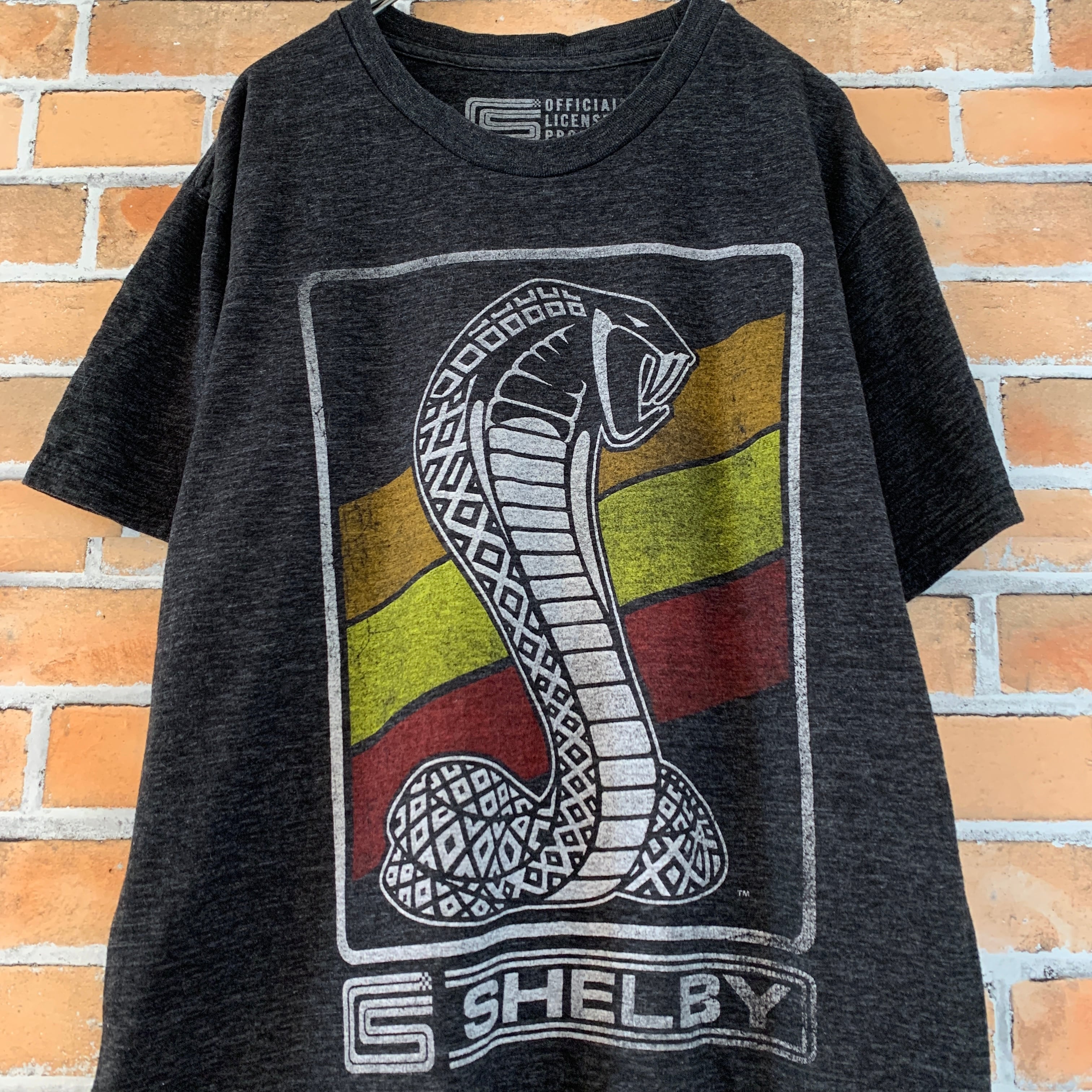 シェルビー】オフィシャル Tシャツ S アメリカ古着 コブラ 企業ロゴ 車