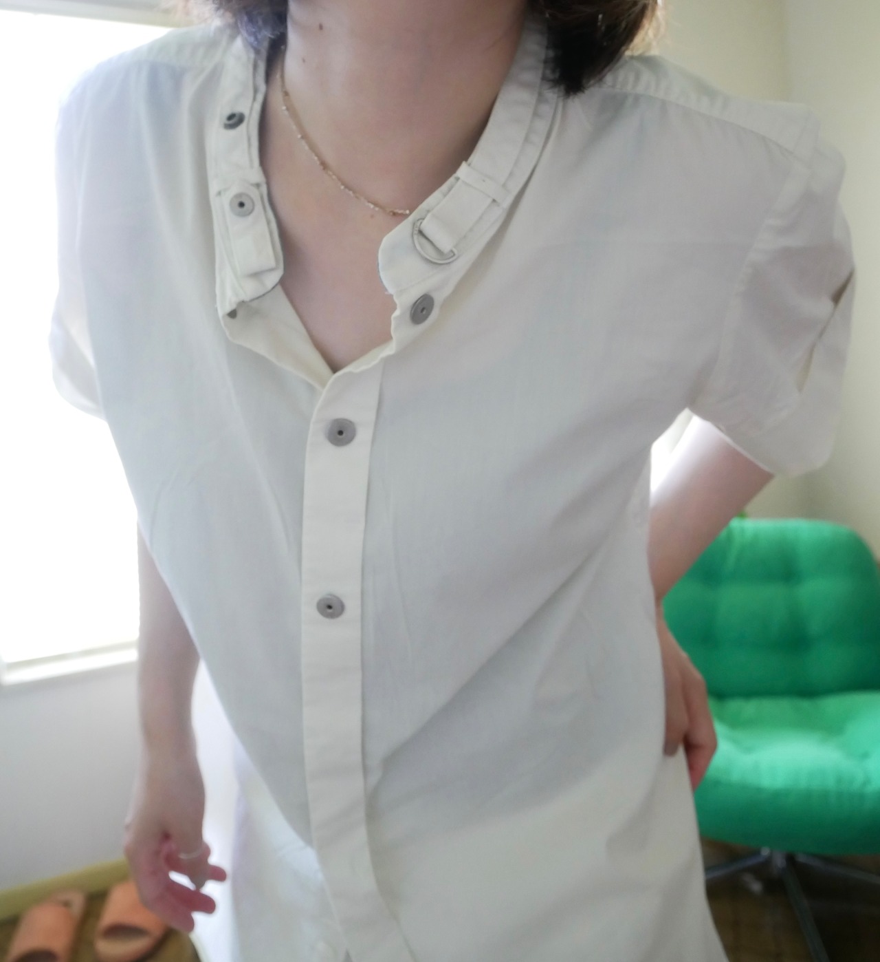 G-STAR RAW buckle neck minimal shirt