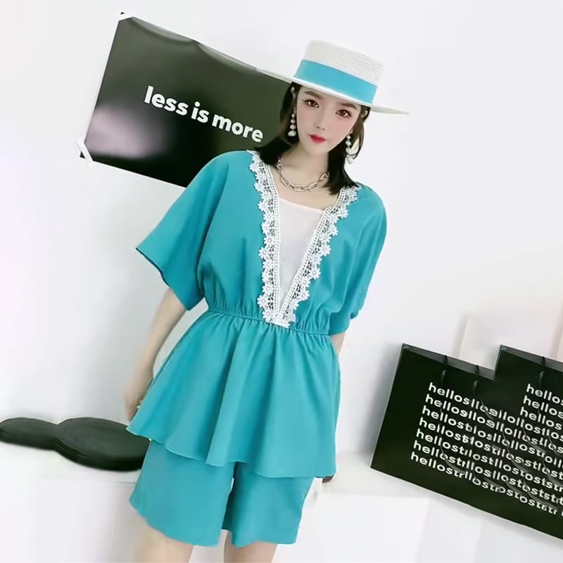 サマースタイルTシャツ 大きめサイズ 夏物 ミックスインファッション37034516958