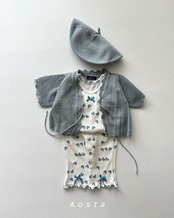 【取寄/韓国直送】Aosta 26/SM リブリボンTシャツ｜夏服｜韓国子供服