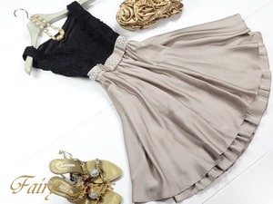 送料無料 未使用 発表会 9号 M ウエストビジュー飾り 艶 ワンピ－ス[OPN2081]