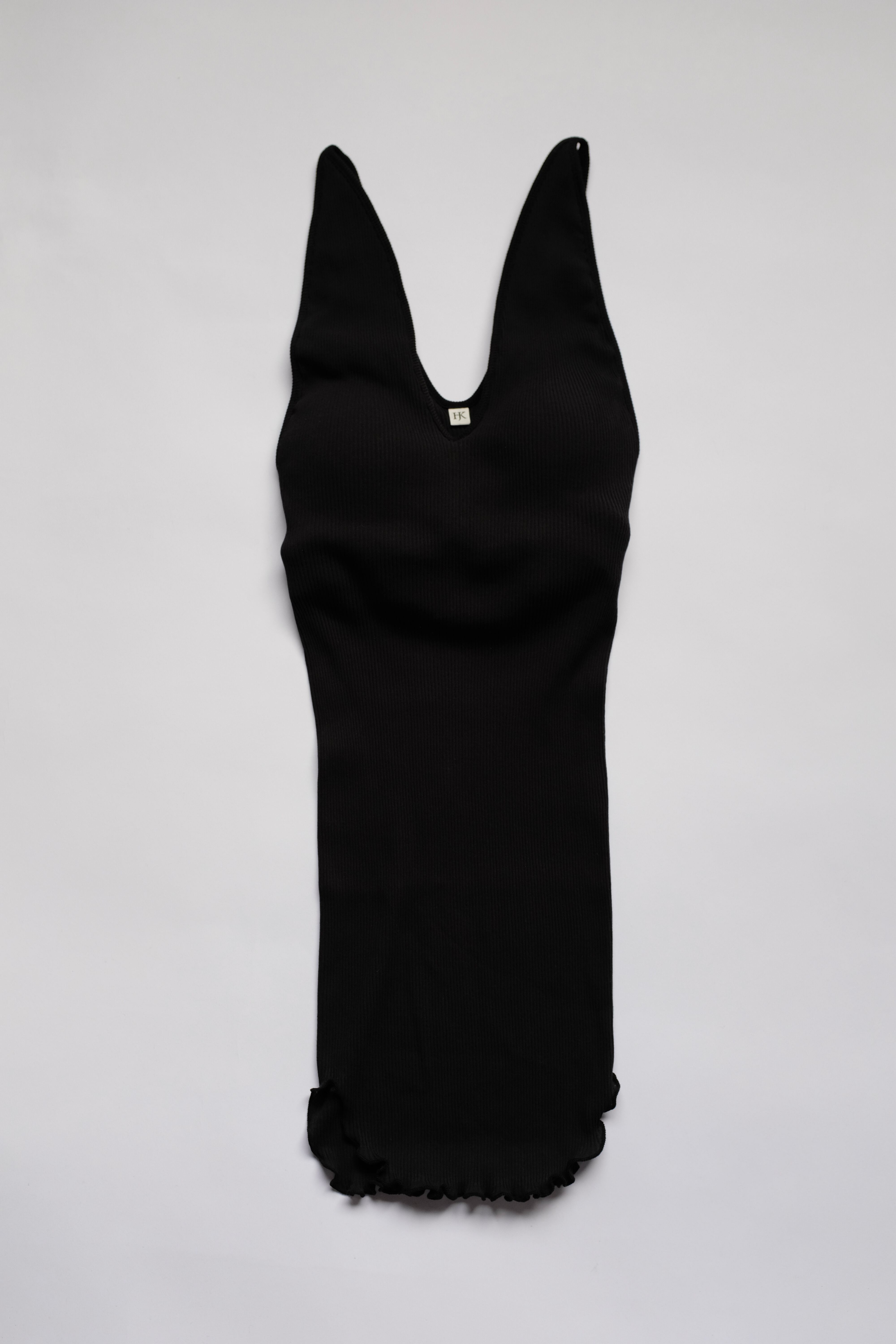 HAKUJI] Twist cotton V-neck tanktop / Black | YES-姫路の美容院と服