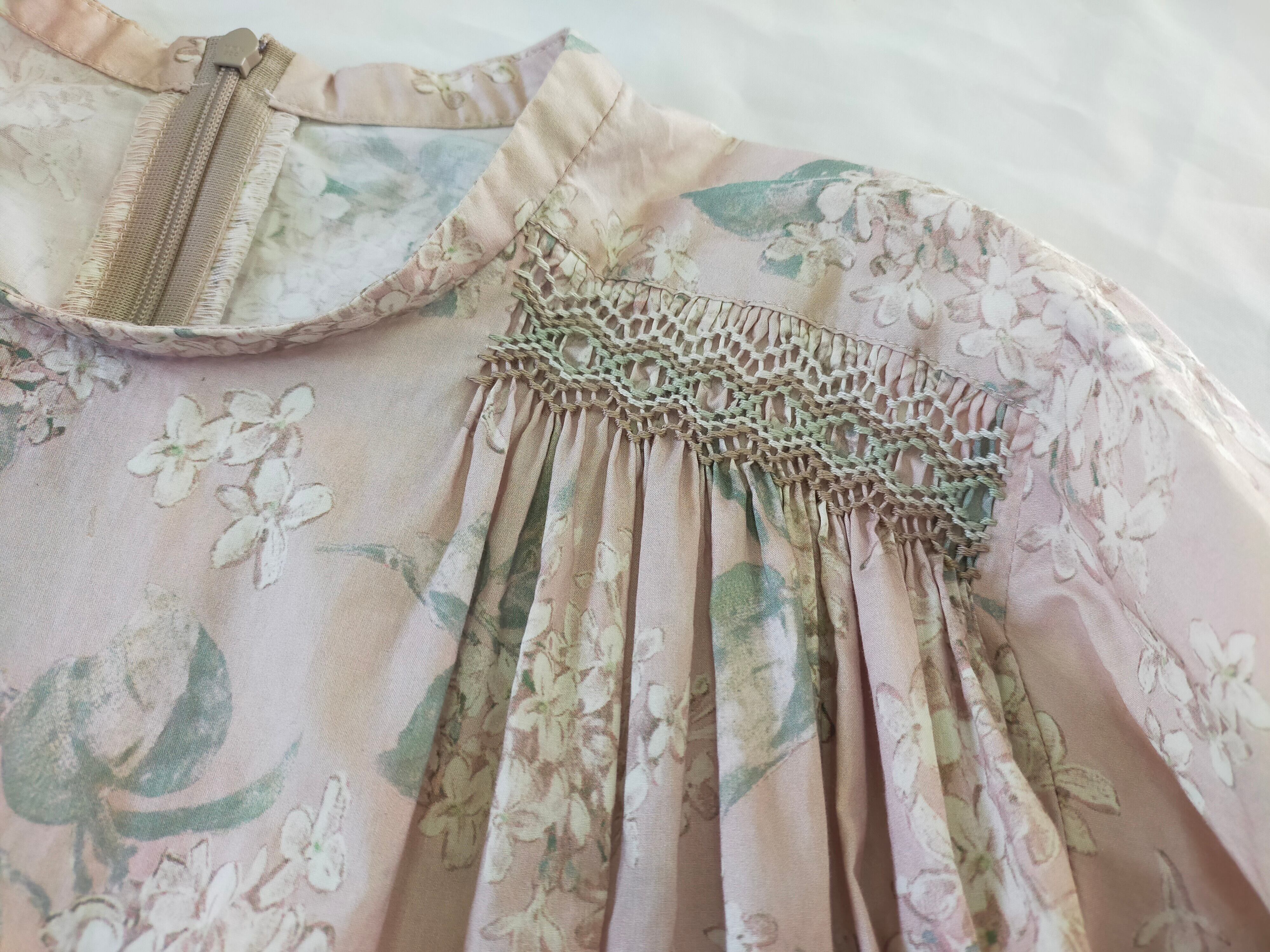 型紙&レシピ》肩ヨーク スモッキング刺繍のブラウス (スタンド