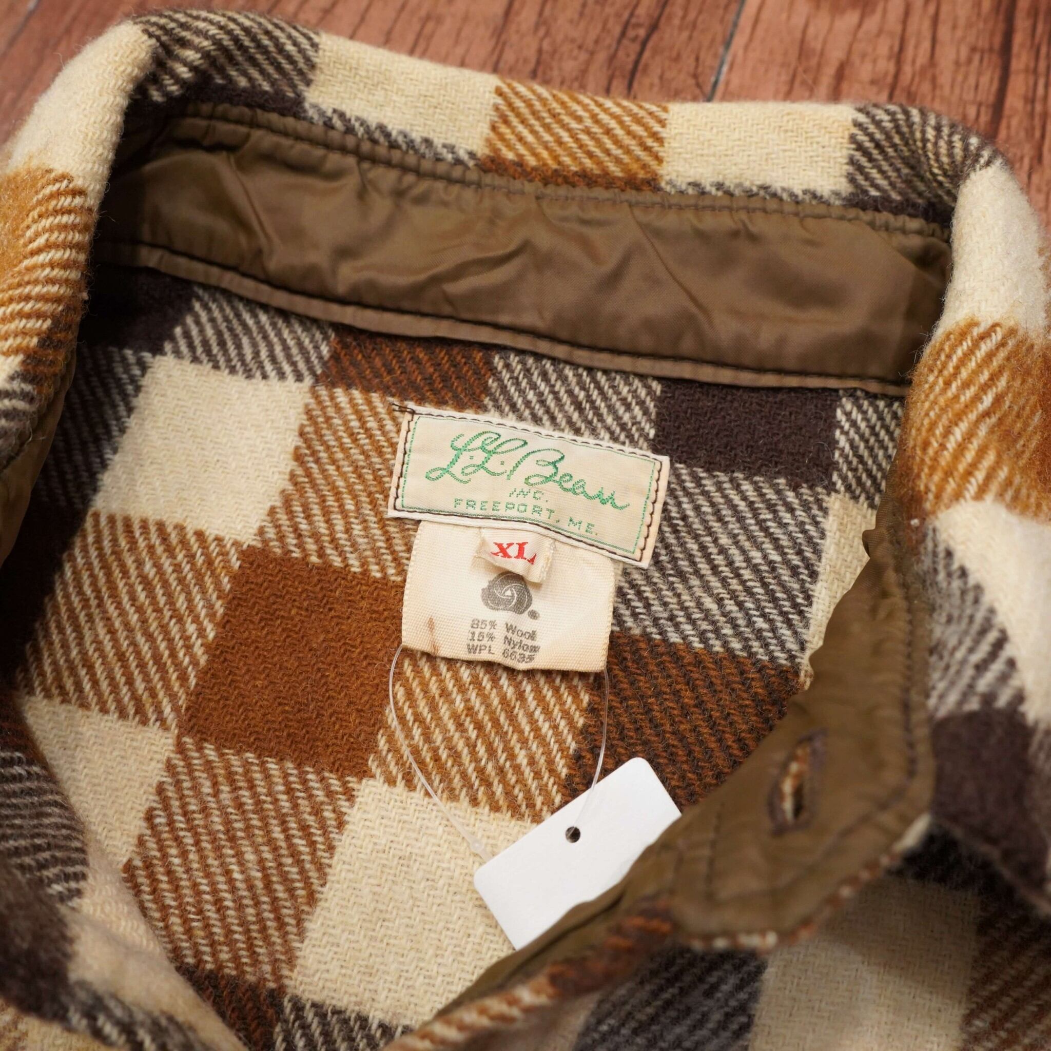 60s l.l.bean ウール チェックシャツ XL/llbean エルエルビーン | 古着
