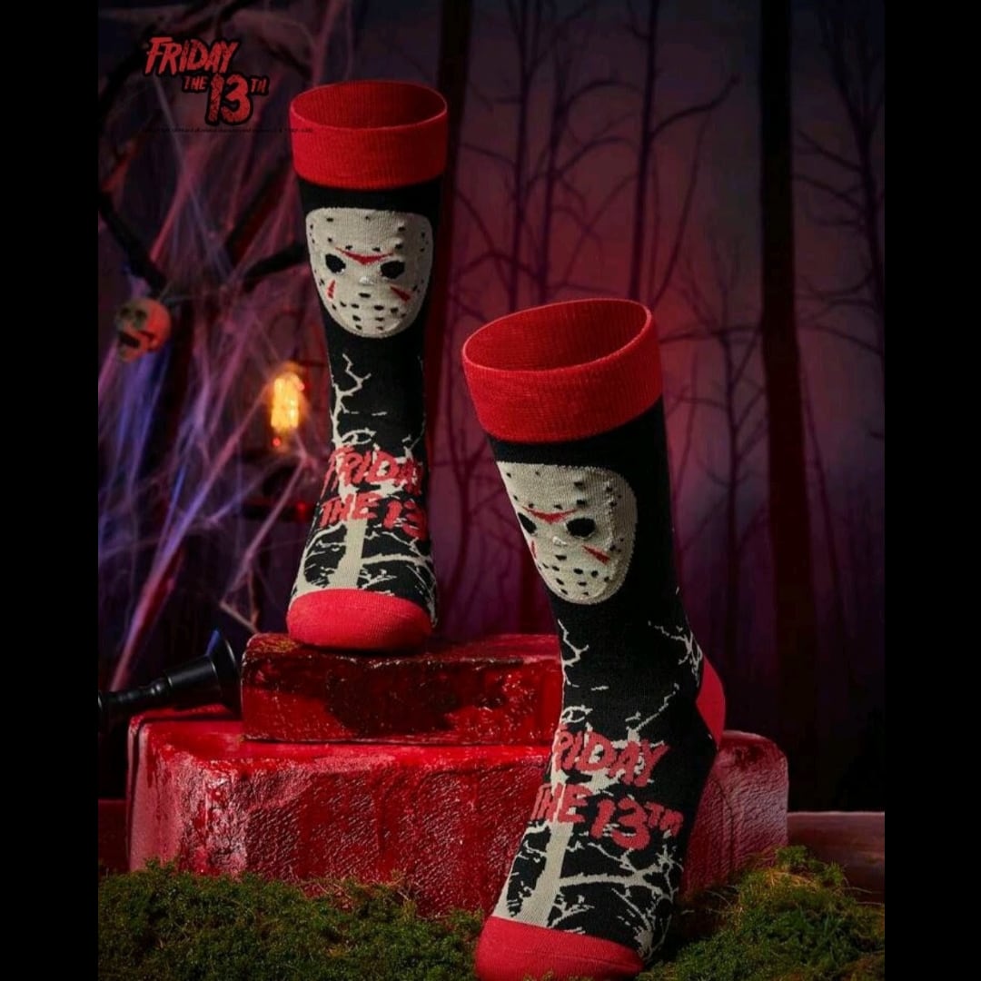 ♧【 crew socks / クルーソックス 】Friday the 13th（ 13日の金曜日 ）『 ジェイソン 』 /  靴下 / ソックス〚アメリカン雑貨 アメトイ〛