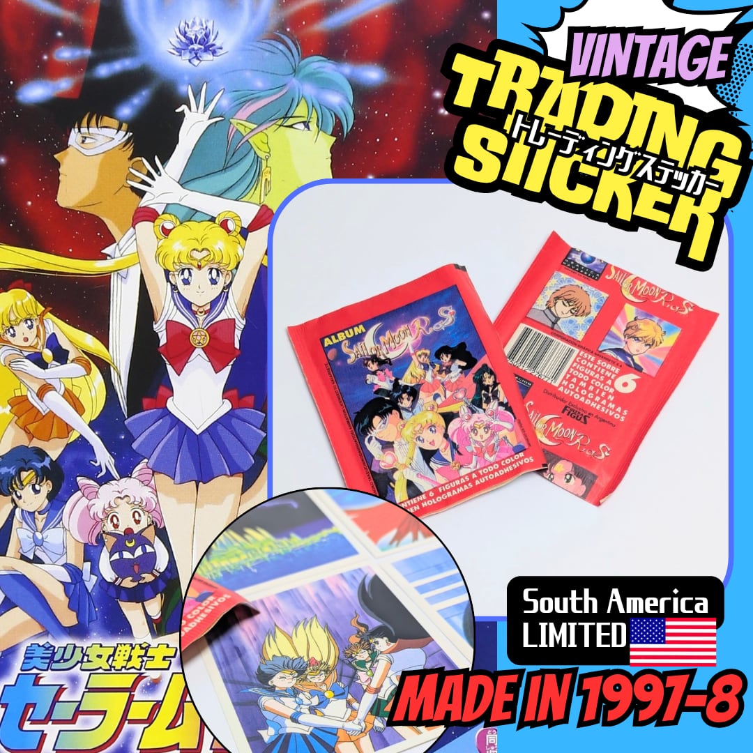 ☆送料無料!☆ VINTAGE 1997-1998【 美少女戦士セーラームーン R & S / Sailor Moon 】 トレーディングステッカー 単品(1個=6STICKER入) 〚アメリカン雑貨 アメトイ〛