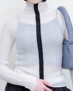 1990s ISSEY MIYAKE - spine line pleats top