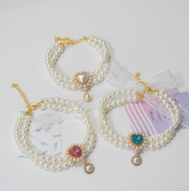 ＜9色展開＞クリスタルパールネックレス0488