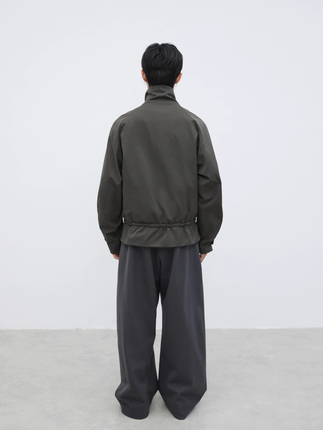 yausye 70 Drawstring Windproof Stand Collar Jacket