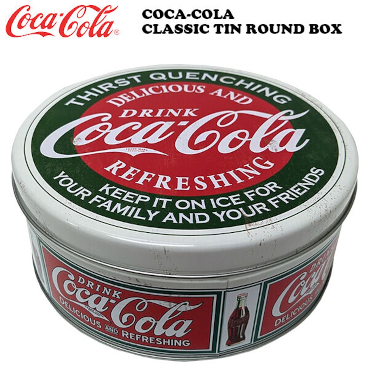 【Coca-cola】クラシック ティン ラウンド ボックス