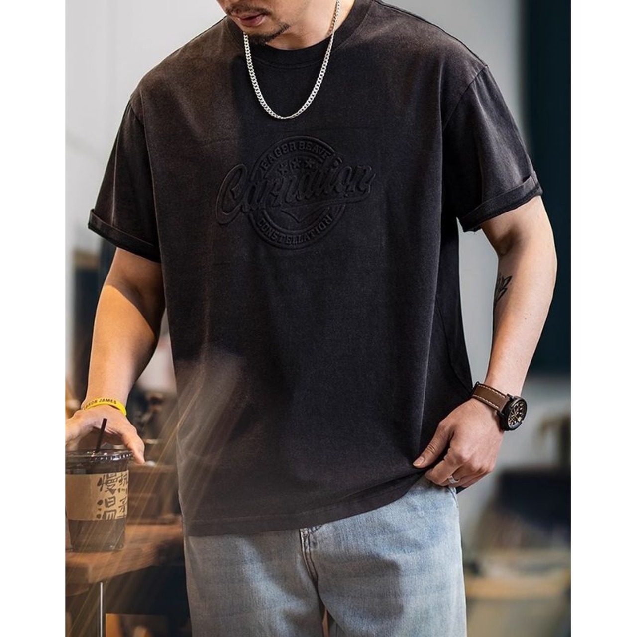 エンボスロゴTシャツ 10114