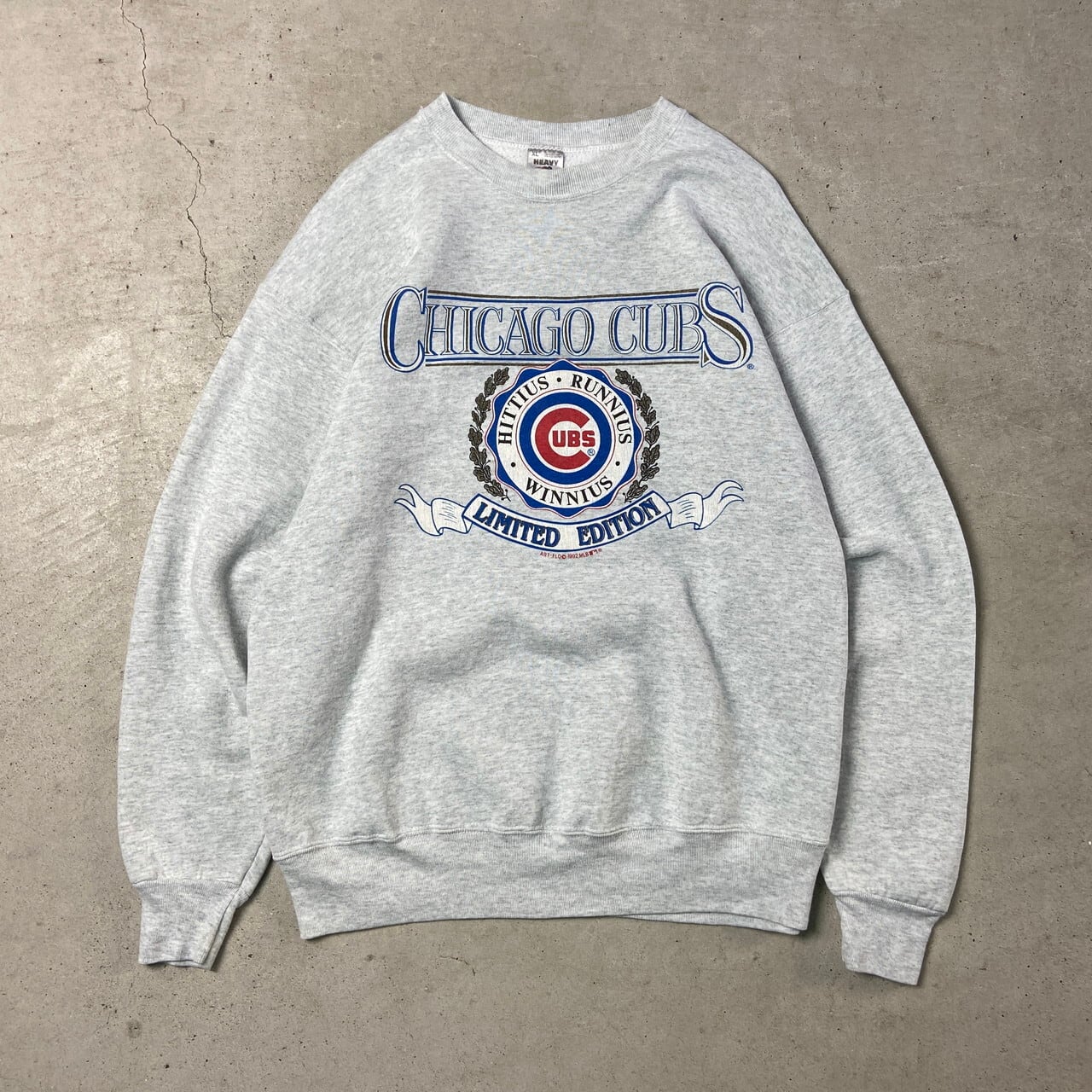 90年代 USA製 MLB CHICAGO CUBS チームロゴ プリント スウェットシャツ ...