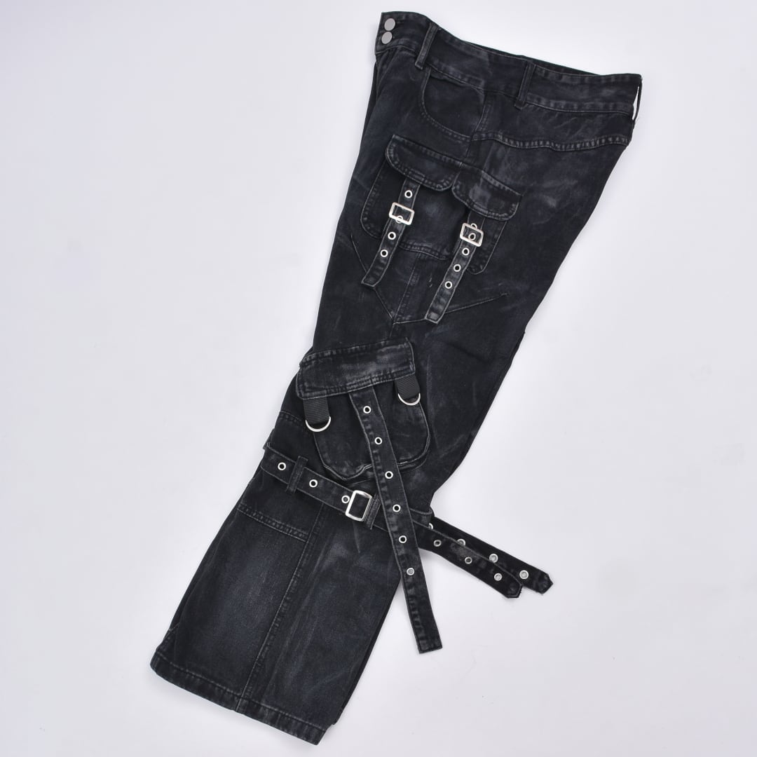 新作】ハトメベルト ボンテージデニムパンツ | VOLCAN&APHRODITE