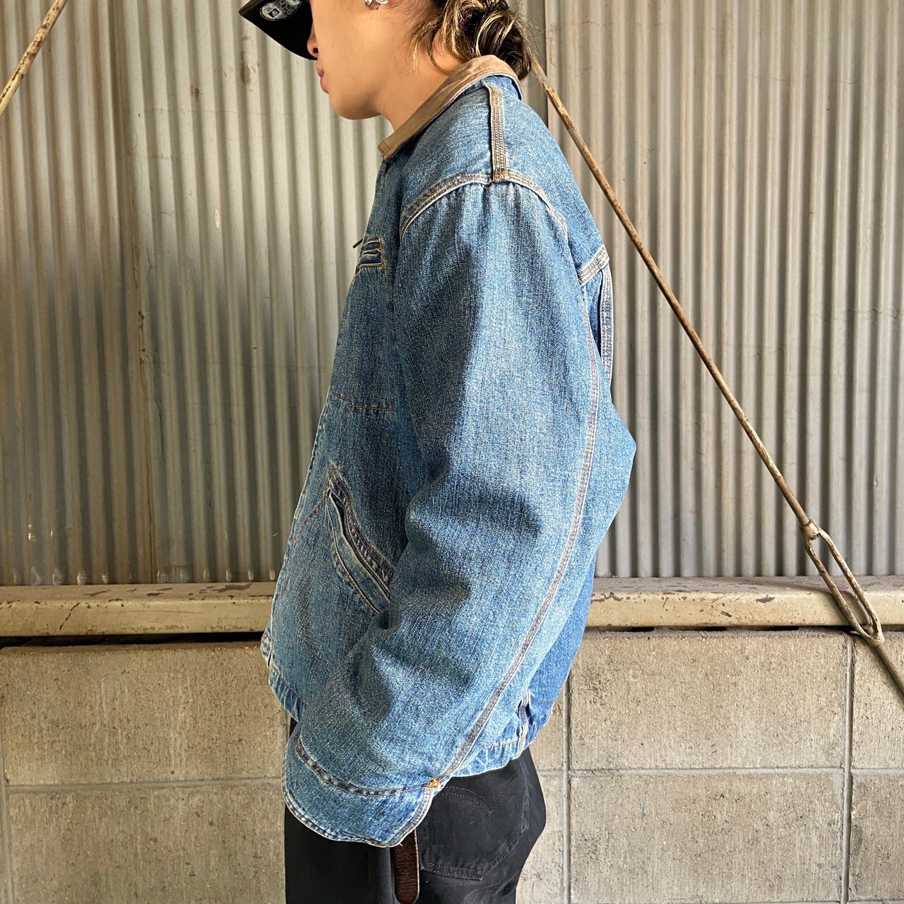 90年代 OLD GAP オールドギャップ 91-Bタイプ チェックライナー デニム 