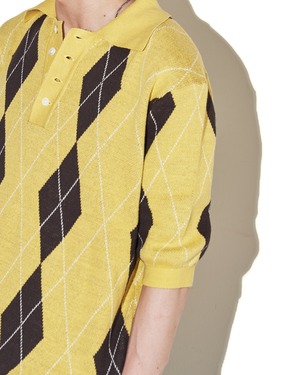 refomed " OLD MAN KNIT POLO〔YELLOW〕"