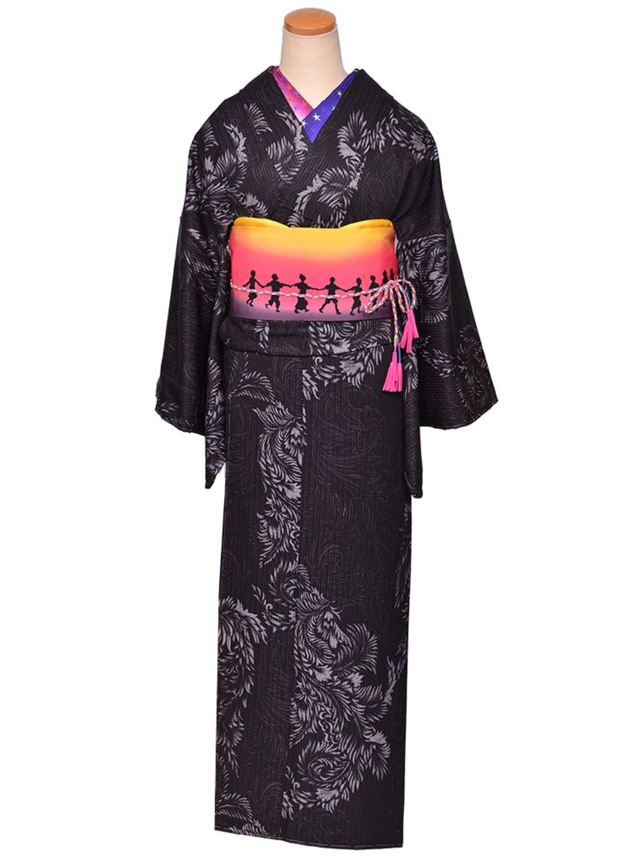 【受注商品】Rumi Rockきもの「アカンサス更紗」　[A641]