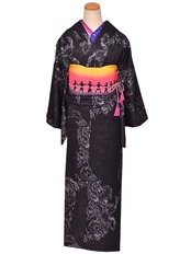 【受注商品】Rumi Rockきもの「アカンサス更紗」　[A641]