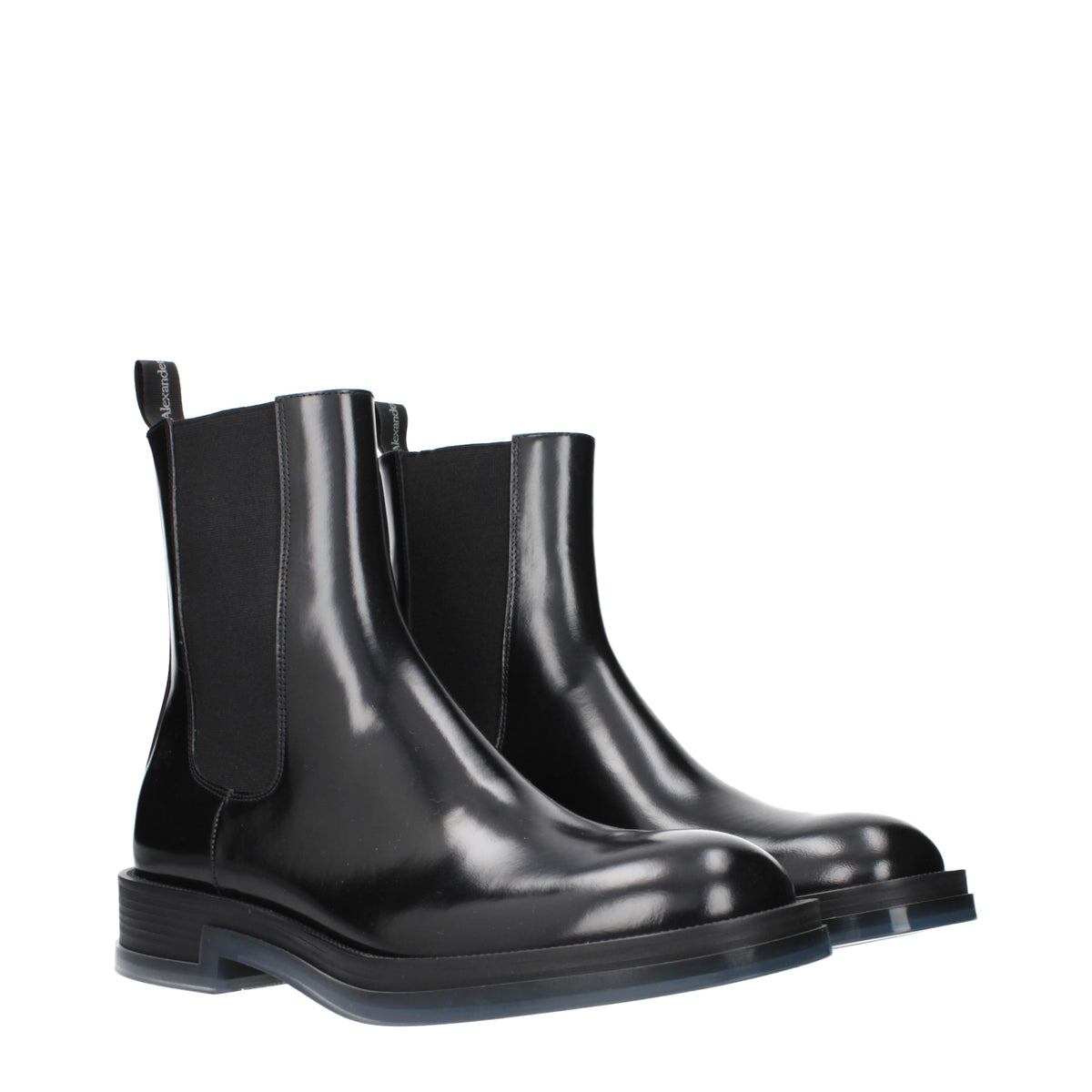 ALEXANDER MCQUEEN アレキサンダーマックイーン メンズ アンクルブーツ レザー ブラック