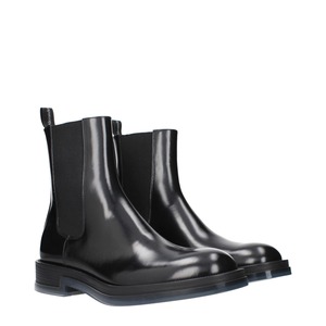 ALEXANDER MCQUEEN アレキサンダーマックイーン メンズ アンクルブーツ レザー ブラック