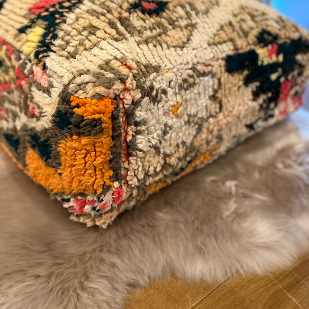 vintage floor cushion グリーンベージュ 【公式通販】