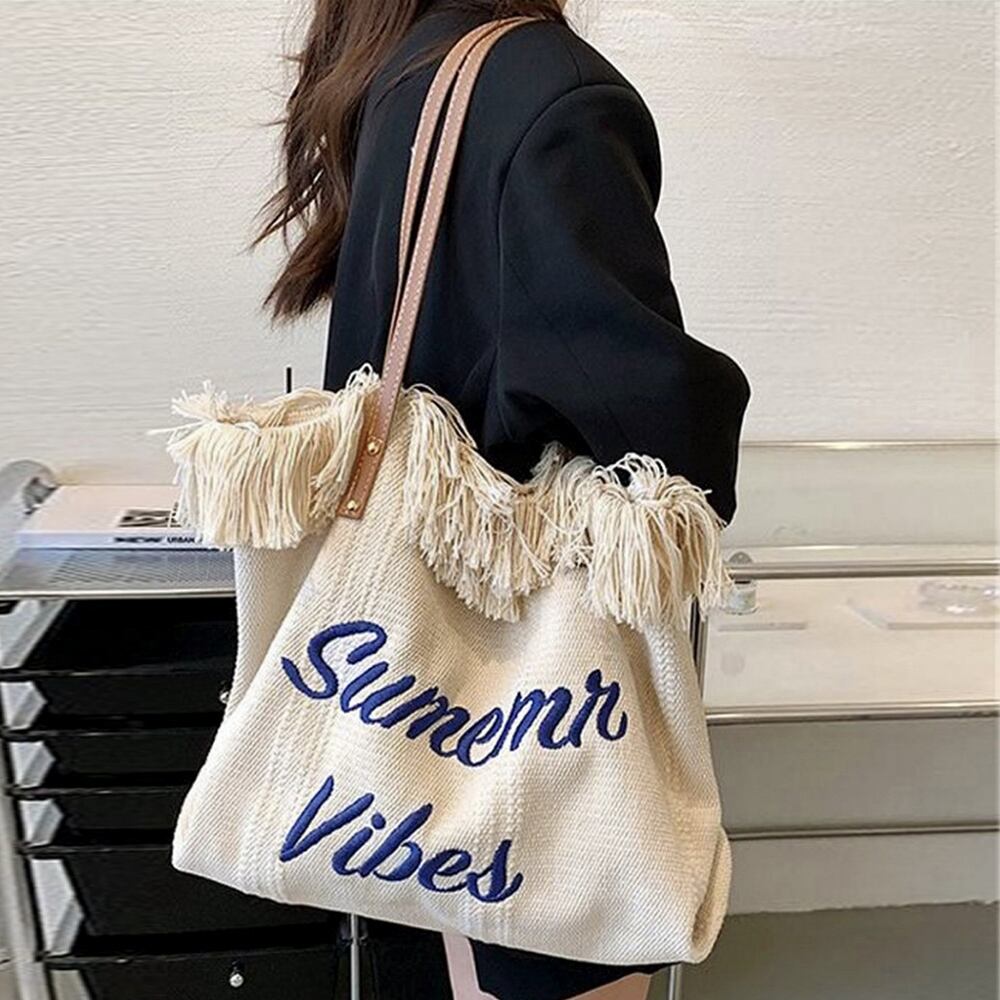 フリンジ トートバッグ レディース キャンバス 通勤 通学 大人 かわいい きれいめ おしゃれ カジュアル 大容量 A4 ロゴ 大人可愛い 大人女子
