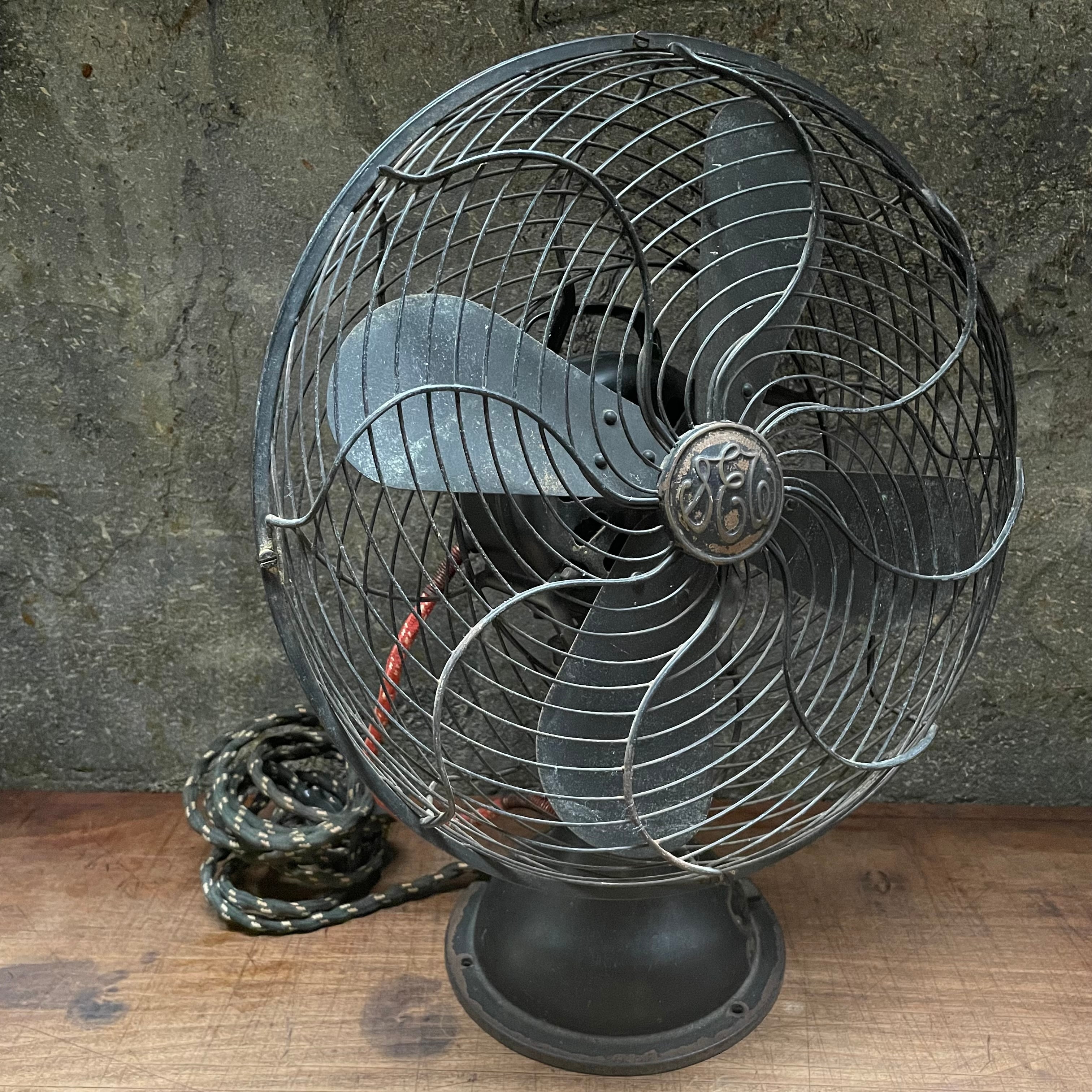 Japan Vinage 扇風機 芝浦製作所 動作品 美品 レトロ 黒