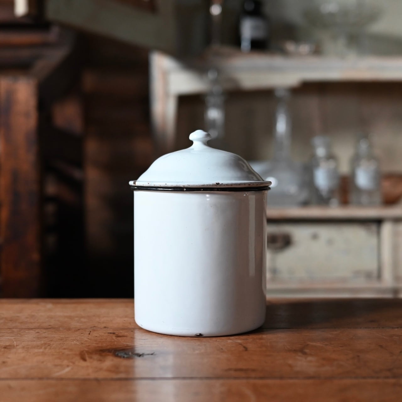 Enamel Canister / エナメル キャニスター【B】〈 琺瑯・ホーロー