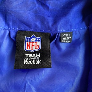 ビッグサイズ Reebok NFL リーボック ニューヨーク・ジャイアンツ チームロゴ刺繍 ナイロンジャケット メンズ2XL 古着 NEW YORK  GIANTS ブルー 青色 大きいサイズ【ナイロンジャケット】 | cave 古着屋【公式】古着通販サイト
