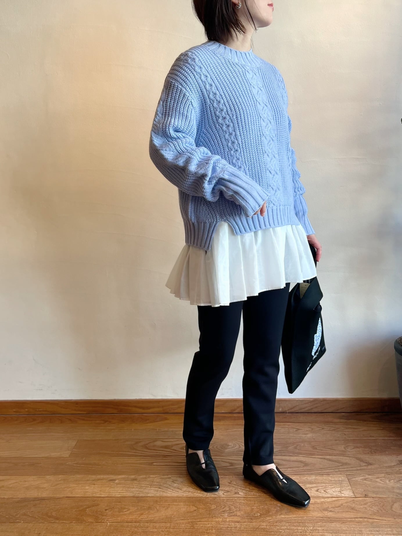 Dignite collier / ケーブルニットセットプルオーバー | anouk