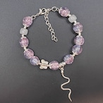 ファンタジーカラー×ホワイトのブレスレット(No.18)