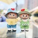17cm LABUBU ラブブ 着せ替え ハット&オーバーオール ぬい 服