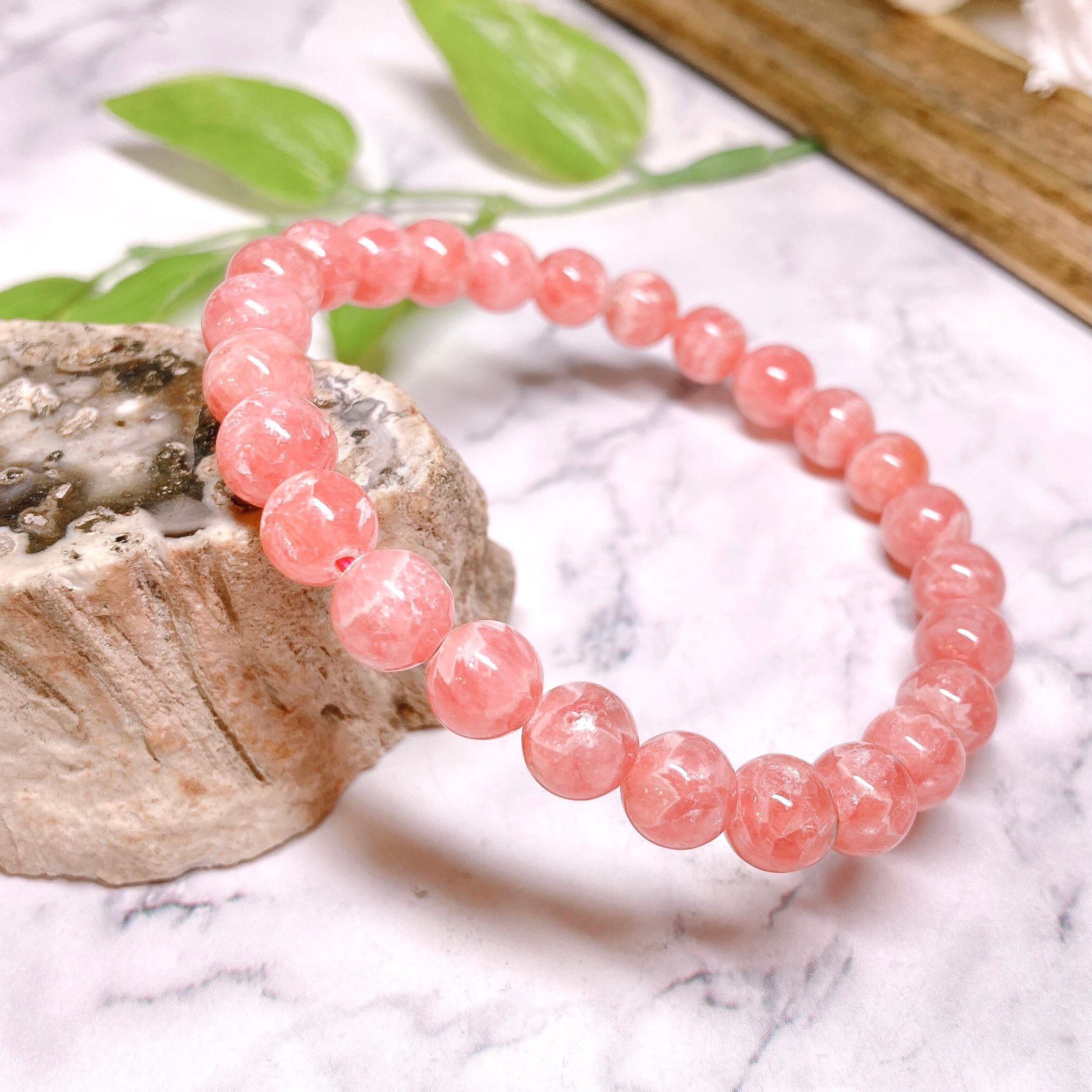 E4097】AAAインカローズ＊7㎜ブレスレット? Rhodochrosite(Inca Rose ...