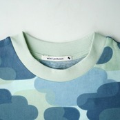 〈 mina perhonen 24SS 〉 slow cloud / Tシャツ / ACS8382P / blue mix / 90〜100