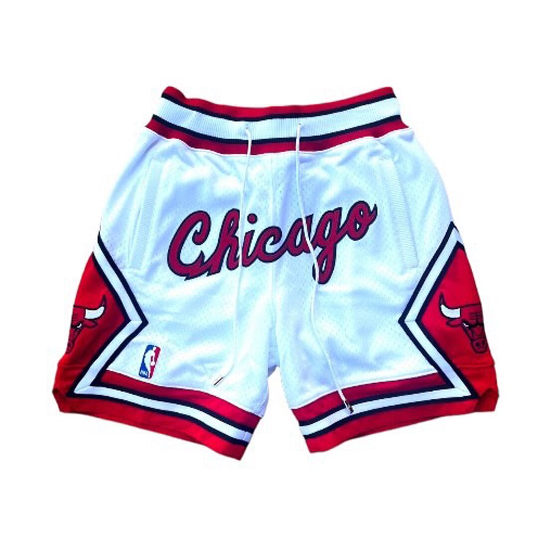 JUST DON×Mitchell】NBA JUST DON 7 INCH HOME SHORTS BULLS（WHITE
