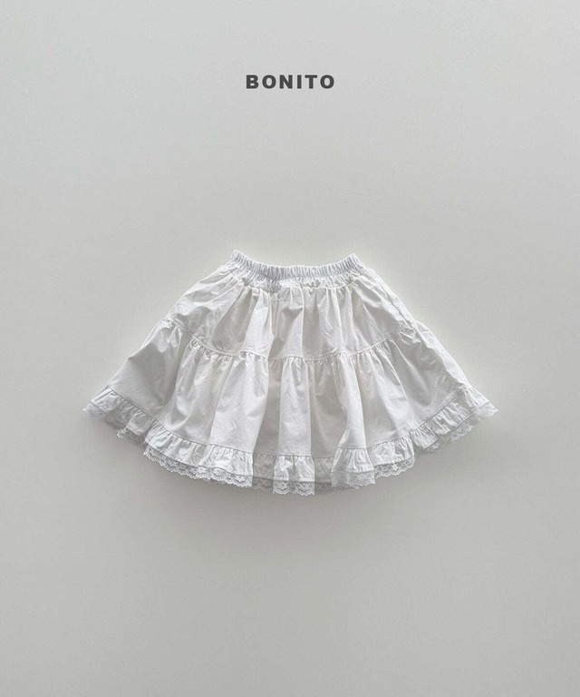 【 bonito / 予約 】Knee-length lace skirt