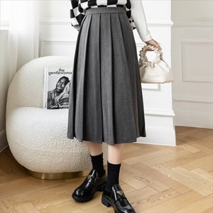 【送料無料】 ロングスカート  プリーツスカート  無地  Aライン・フレア  シンプルデザイン  大人可愛い  カジュアル系  フェミニン  ハイウェスト  暖かい  暖かコーデ   厚手生地  フォーマル  レディースファッション  可愛い  冬  プチプライス   お出かけ・女子会