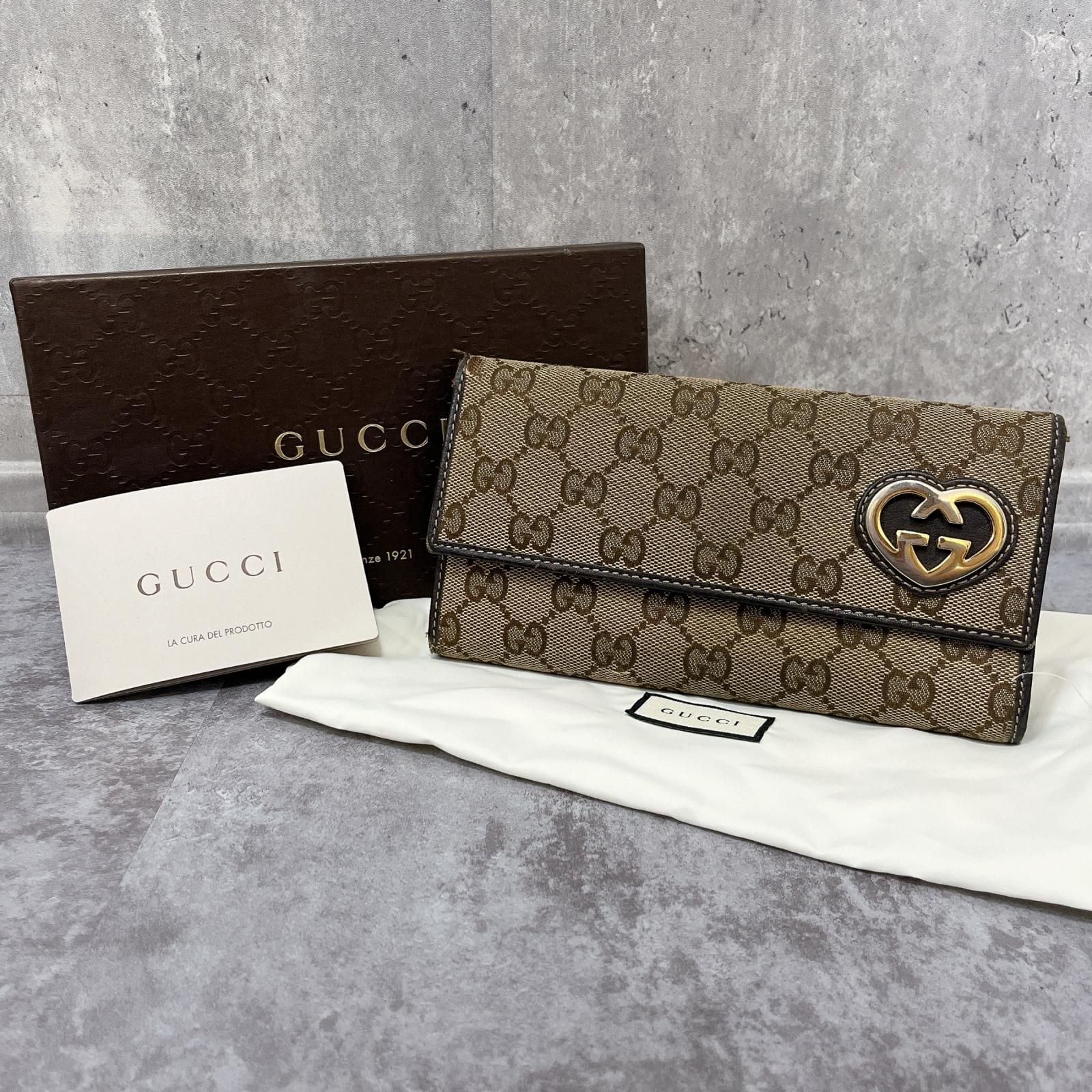 GUCCI GGキャンバス 長財布 ブラウン GUCCI（グッチ） GG Wホック長