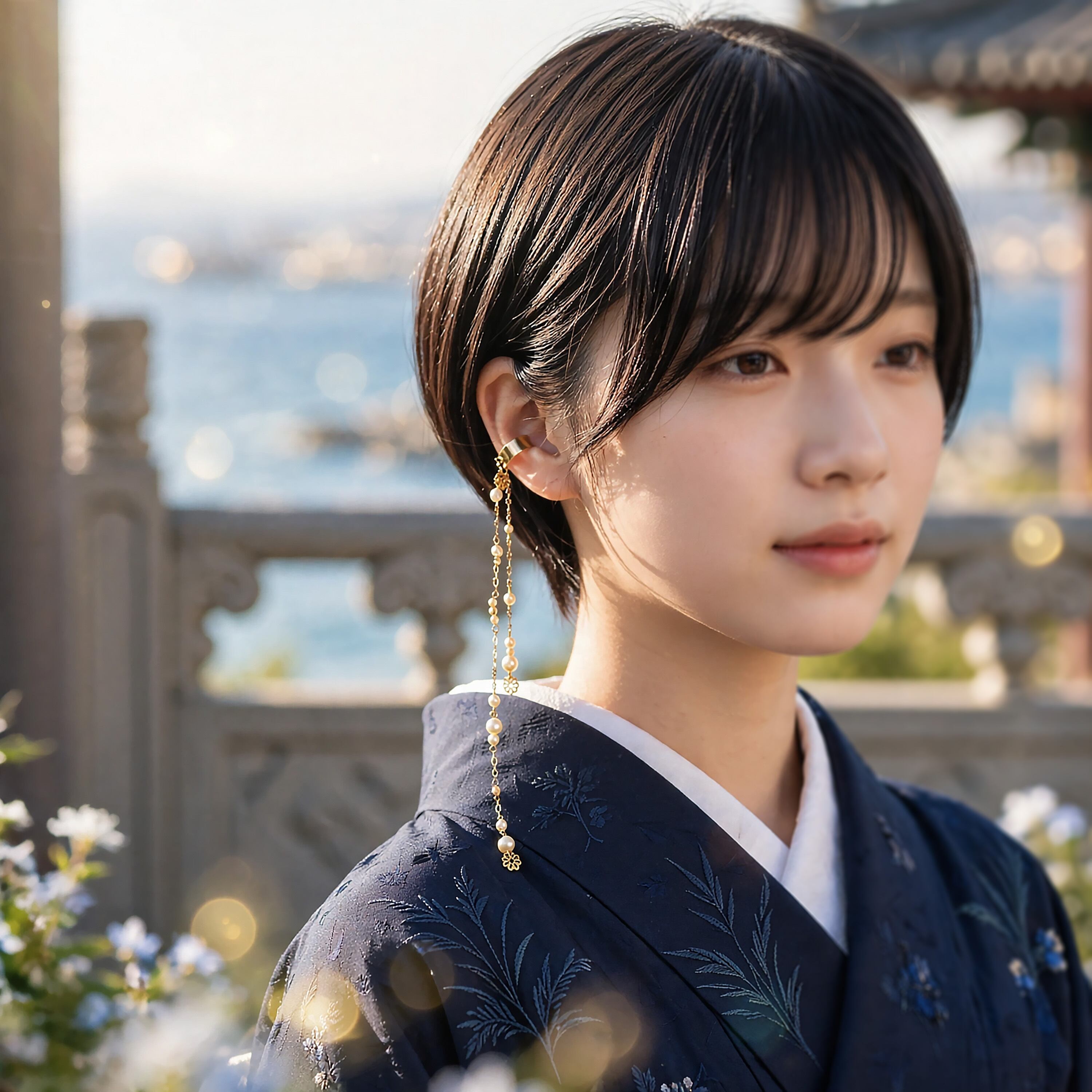 かたっぽイヤーカフ「りん、きらきら」